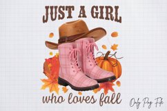 Just a girl who loves fall Sublimation PNG Product Image 1