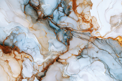 A marble surface with intricate brown &amp; blue veins Product Image 1