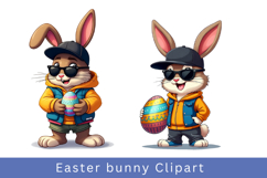 Watercolour Easter bunny Clipart bundle Product Image 2