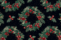 A festive holiday of mistletoe on a black background Product Image 1