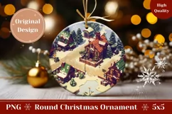 Cartoon Christmas Ornament PNG, Winter Ornament Design Product Image 1