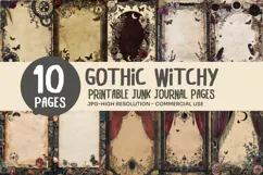Gothic Vintage Junk Journal Pages Product Image 1