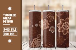 Seamless Flowers Pattern Tumbler Warp Design Product Image 1
