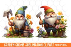 Garden Gnome Sublimation clipart Product Image 1