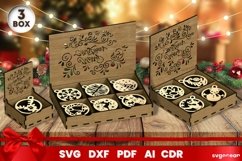 Christmas Box Laser Cut | 11 Christmas Toys | Glowforge Product Image 1