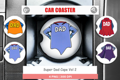 Car Coaster Super Dad Product Image 1