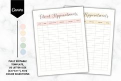 Editable Client Appointments Canva Template - 5 Colors Product Image 1