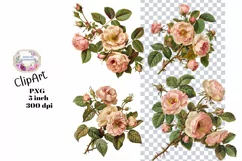Flowers, Junk Journal, PNG, Clipart, Ephemera, Botanical Product Image 1