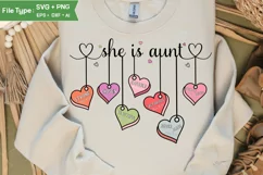 She Is Aunt SVG | Mother Day PNG | Happy Mother's Day SVG Product Image 1