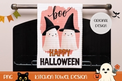 Happy Halloween Towel Design, Boo Halloween Ghosts PNG Product Image 1