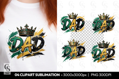 King Dad Crown Brush Stroke Typography Product Image 1