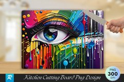 Colorful Eye Cutting Board Sublimation Design Product Image 1