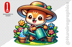 Cute Deer Clipart - PNG File Product Image 1