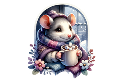 Cute Rat Clipart - PNG File Product Image 2