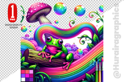 Cute Frog Clipart - PNG File Product Image 1
