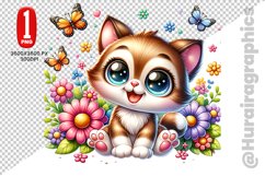 Cute Cat Clipart - PNG File Product Image 1