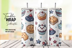 Cookies pattern tumbler wrap sublimation Product Image 1
