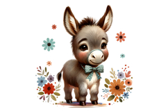 Cute Donkey Clipart - PNG File Product Image 1