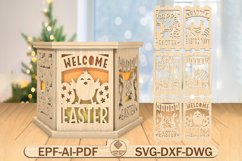 3D Easter Chick Tea Light Holder Laser Cut File Product Image 1