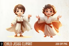 Child Jesus Clipart Png Design, Watercolor Clipart Product Image 1