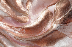 Rose gold fabric with a smooth and shiny texture Product Image 1