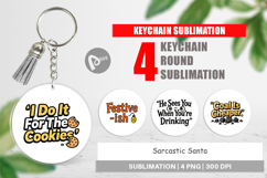 Sarcastic Santa Quotes Keychain Product Image 1