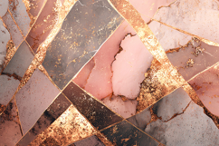 Pink, gold, and gray geometric shapes Product Image 1