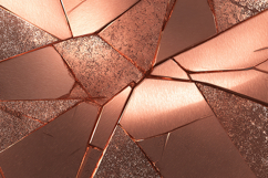 Shattered copper-colored glass surface with sharp edges Product Image 1