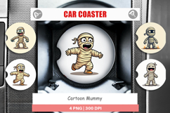 Cartoon Mummy Car Coaster Product Image 1