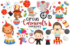 Circus Carnival Clipart - Cute Circus Animal Clip Art Product Image 1