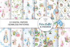 Watercolor Peter Rabbit digital paper Product Image 1
