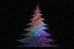 Rainbow Glitter Particle Christmas Tree Product Image 1