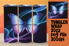 GREAT GIFT: 20oz Tumbler PNG , Butterfly Product Image 1