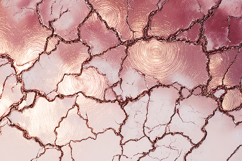 A cracked and dry earth surface with pink hues Product Image 1