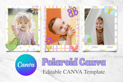 Editable Kids Cute Shapes Polaroid Frame Canva Template Product Image 1