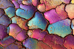 A vibrant and colorful abstract background with cracked Product Image 1