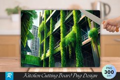 Plant Covered Building Cutting Board Sublimation Design Product Image 1