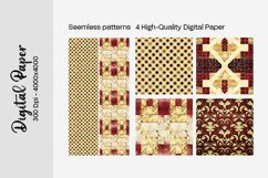 Burgundy Digital Papers | Floral Digital paper Product Image 2