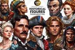 Historical figures clipart set, rulers, scholars, inventors Product Image 1