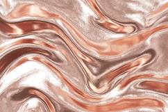 A shiny, rose-gold metallic surface with wavy Product Image 1