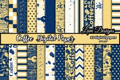 coffee digital papers, Coffee pattern, Coffee printables. Product Image 1