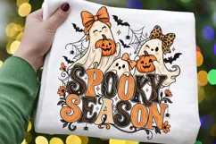 Spooky Season Ghost PNG, Cute Halloween Ghost Trio with Product Image 3