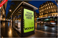 Bus Shelter Poster Night Product Image 1