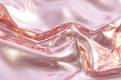 A shiny, pink and gold metallic fabric Product Image 1