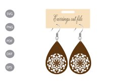 Earrings SVG Template Design Product Image 1