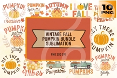 Vintage Fall Pumpkin Sublimation Set Product Image 1