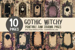 Gothic Rose Frame Junk Journal Pages Product Image 1