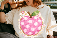pink apple png,teacher apple png,preppy apple,cute teacher Product Image 3