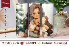Christmas Tree Tumbler, Christmas Tumbler Sublimation Product Image 1