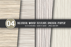 Neutral Wood Texture Digital Paper Product Image 1